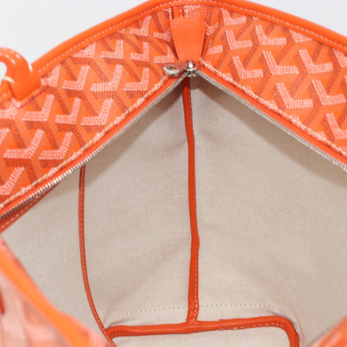 GOYARD Herringbone Artois PM Tote Bag PVC Leather Orange Auth am11996SM