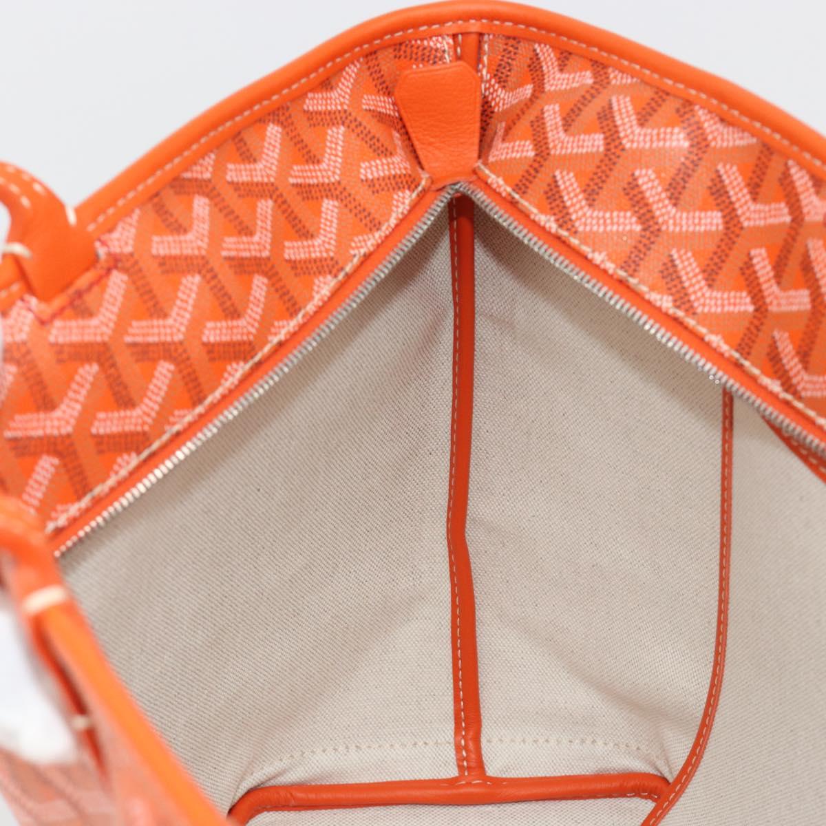 GOYARD Herringbone Artois PM Tote Bag PVC Leather Orange Auth am11996SM