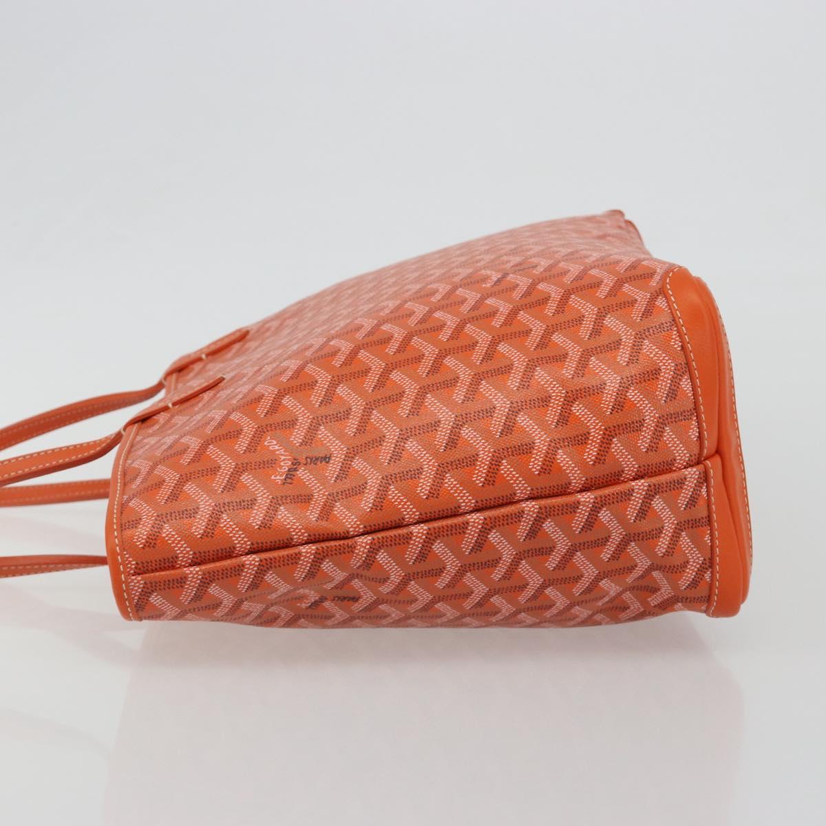 GOYARD Herringbone Artois PM Tote Bag PVC Leather Orange Auth am11996SM