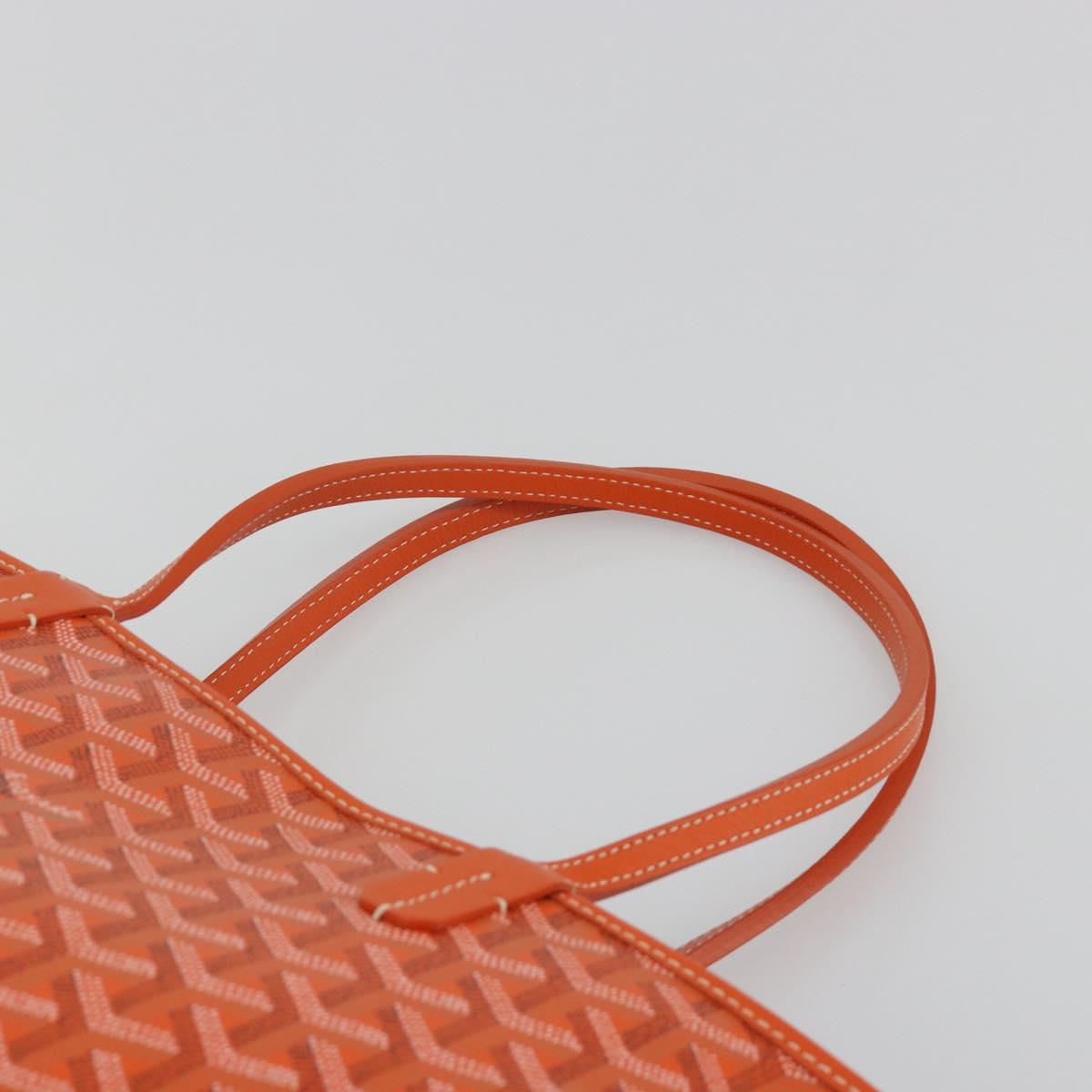 GOYARD Herringbone Artois PM Tote Bag PVC Leather Orange Auth am11996SM