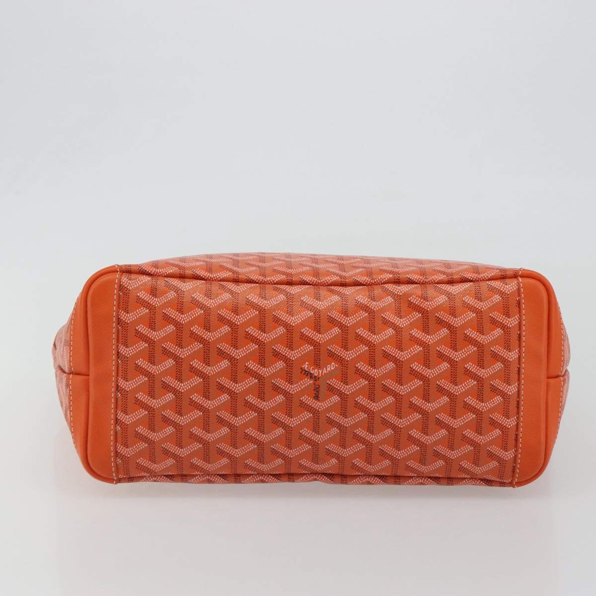 GOYARD Herringbone Artois PM Tote Bag PVC Leather Orange Auth am11996SM
