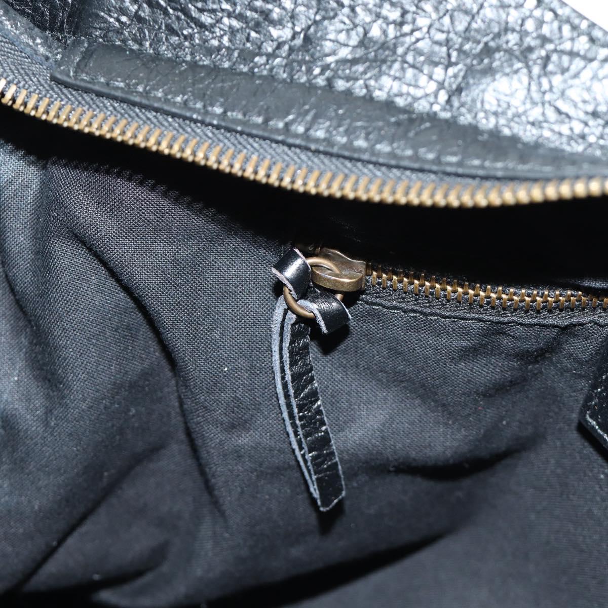 BALENCIAGA Graffiti The City Hand Bag Leather 2way Black 115748 Auth am12010SAM