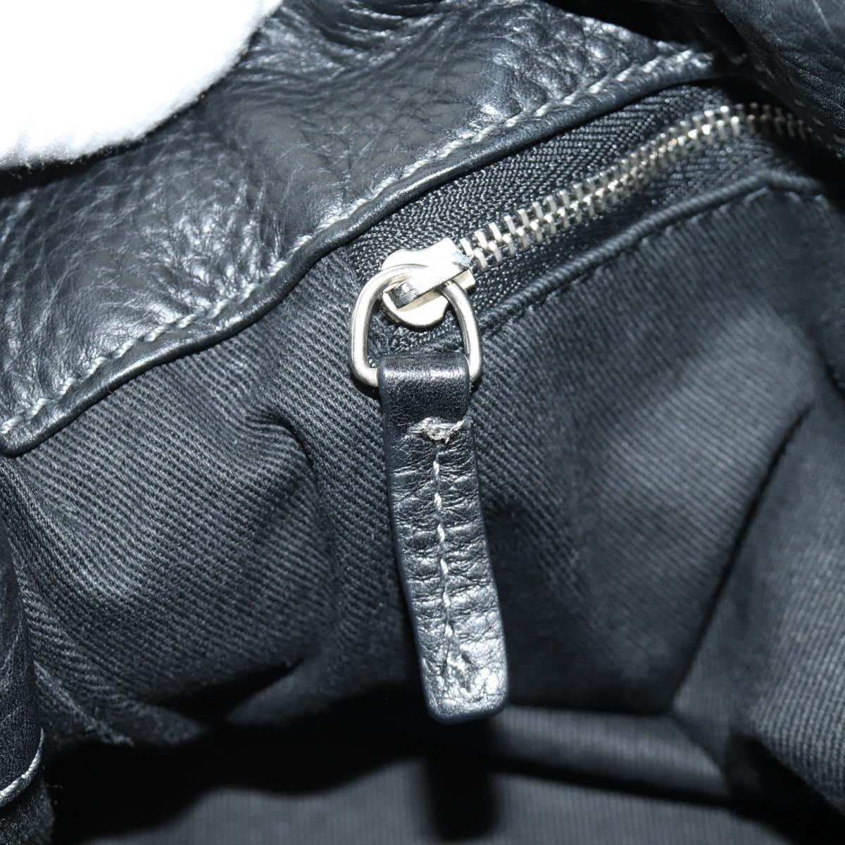 Chloe Paddington Hand Bag Leather Black Gold Silver Auth am12013SAM
