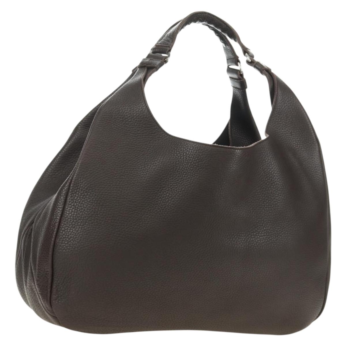 BOTTEGA VENETA Tote Bag Leather Brown Auth am12017V