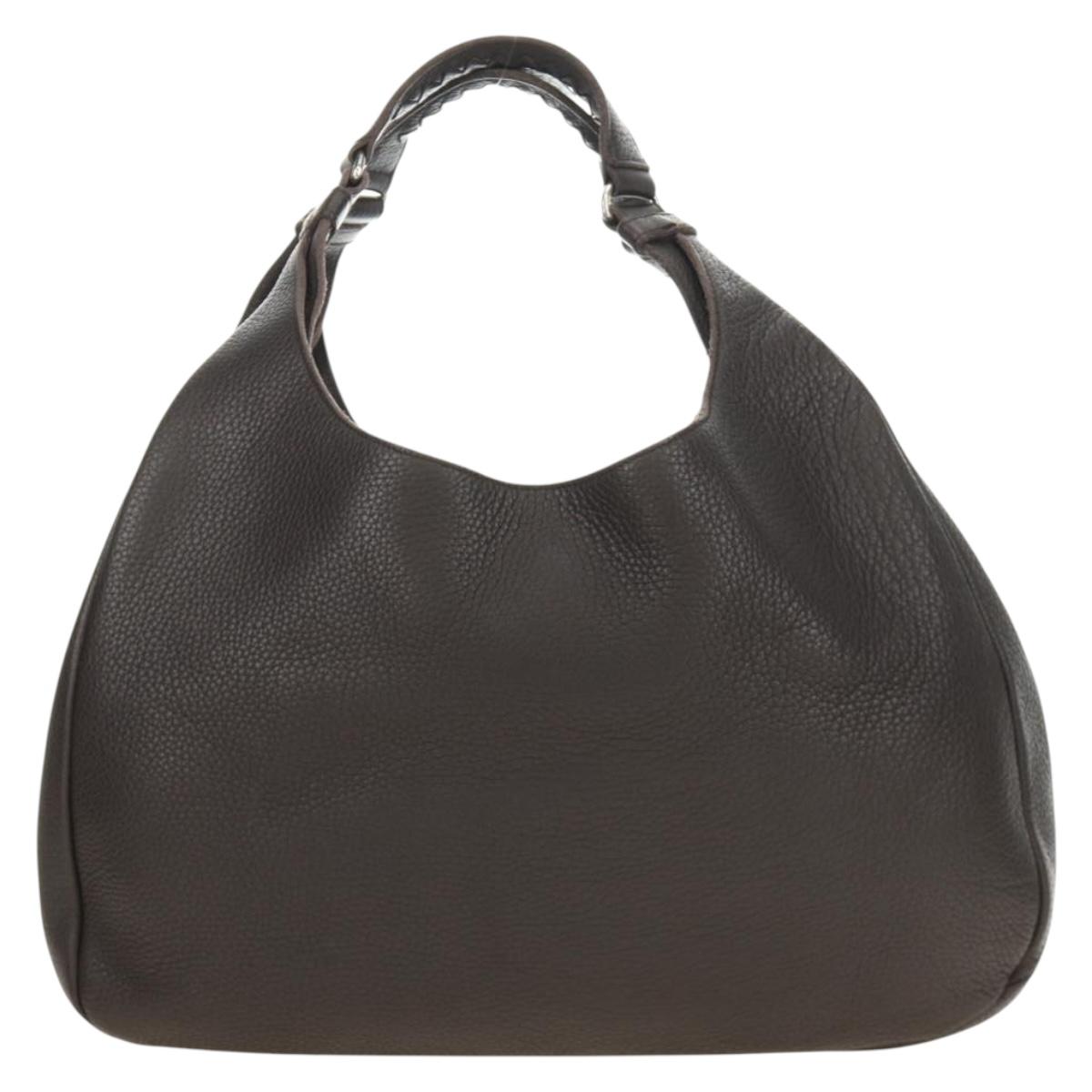 BOTTEGA VENETA Tote Bag Leather Brown Auth am12017V