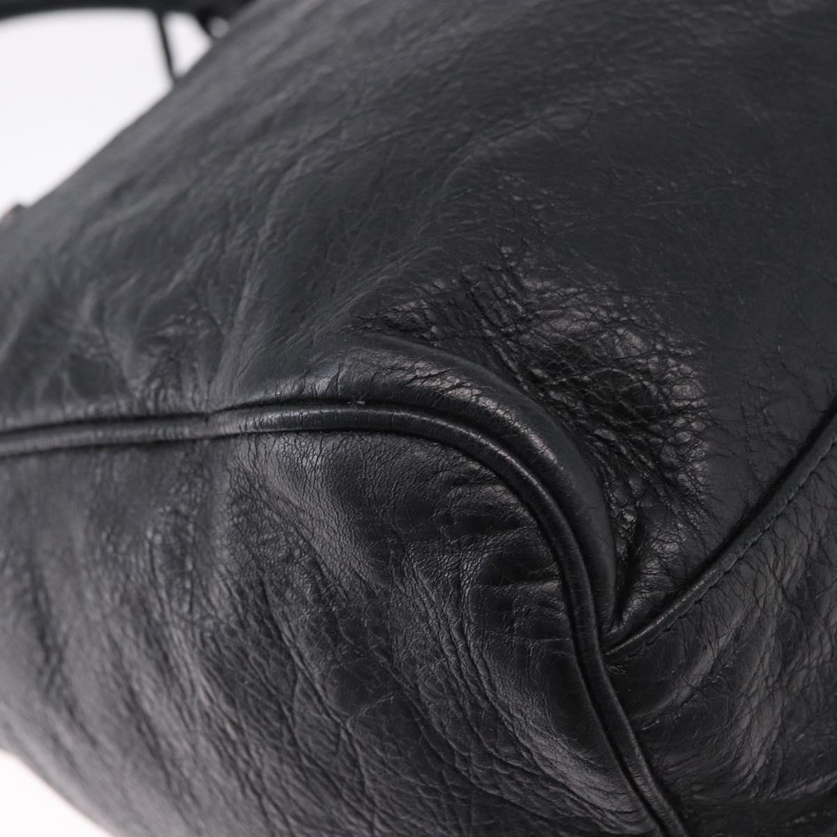 BALENCIAGA The Vero Hand Bag Leather Black 235216 Auth am12018SM