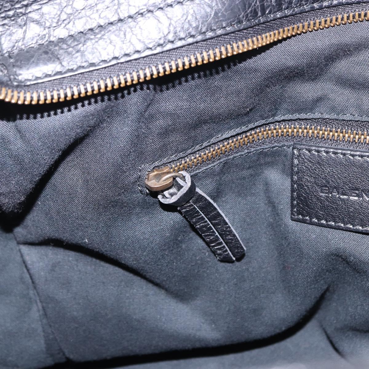 BALENCIAGA The Vero Hand Bag Leather Black 235216 Auth am12018SM