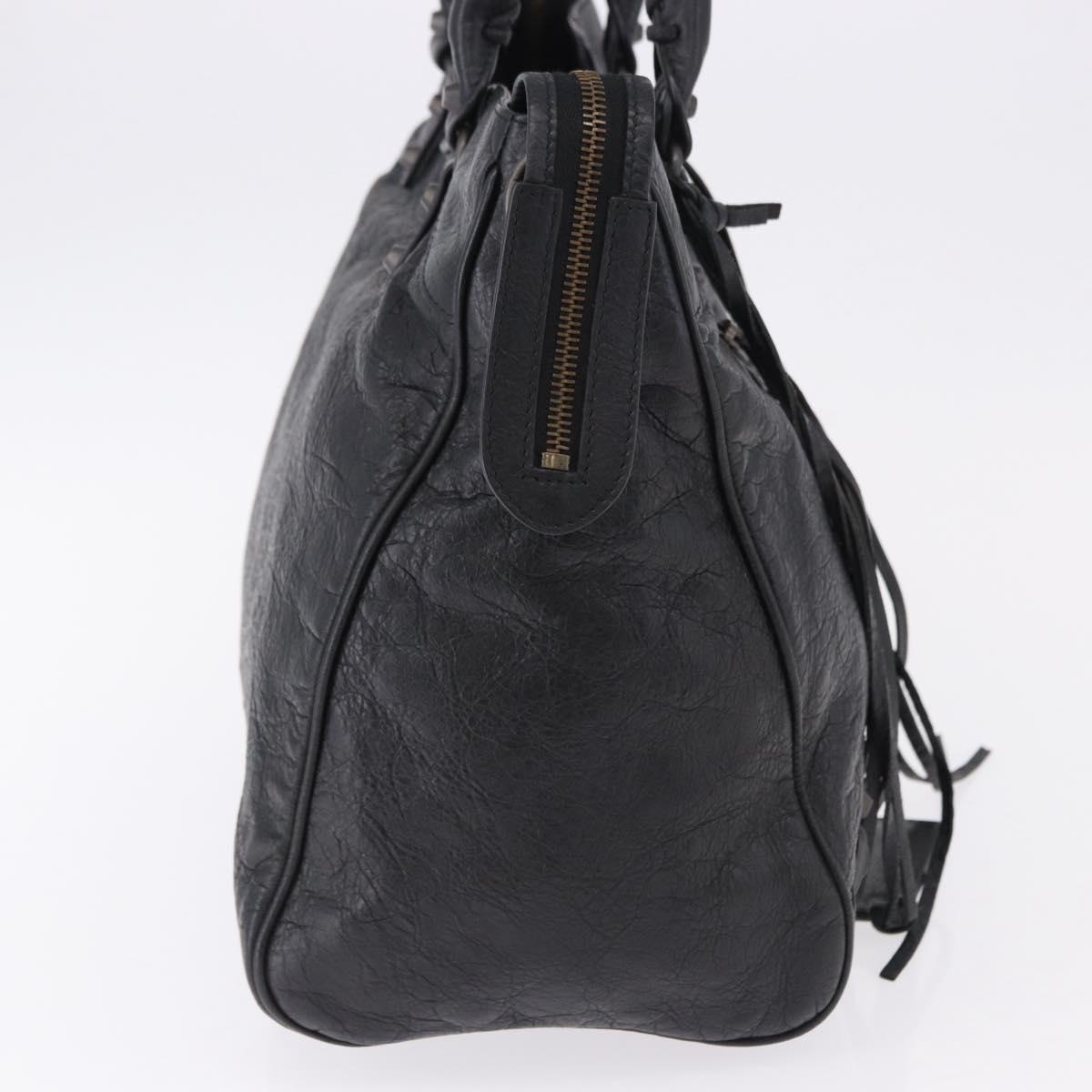 BALENCIAGA The Vero Hand Bag Leather Black 235216 Auth am12018SM