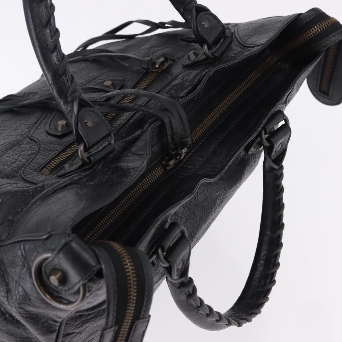 BALENCIAGA The Vero Hand Bag Leather Black 235216 Auth am12018SM