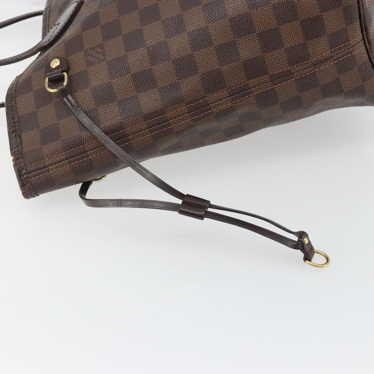 LOUIS VUITTON Damier Ebene Neverfull MM Tote Bag N51105 LV Auth am12029