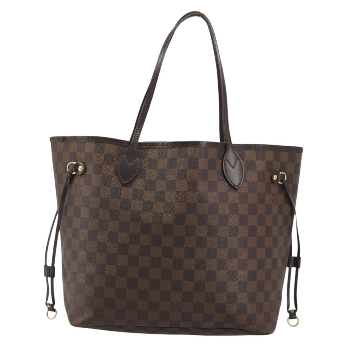 LOUIS VUITTON Damier Ebene Neverfull MM Tote Bag N51105 LV Auth am12029