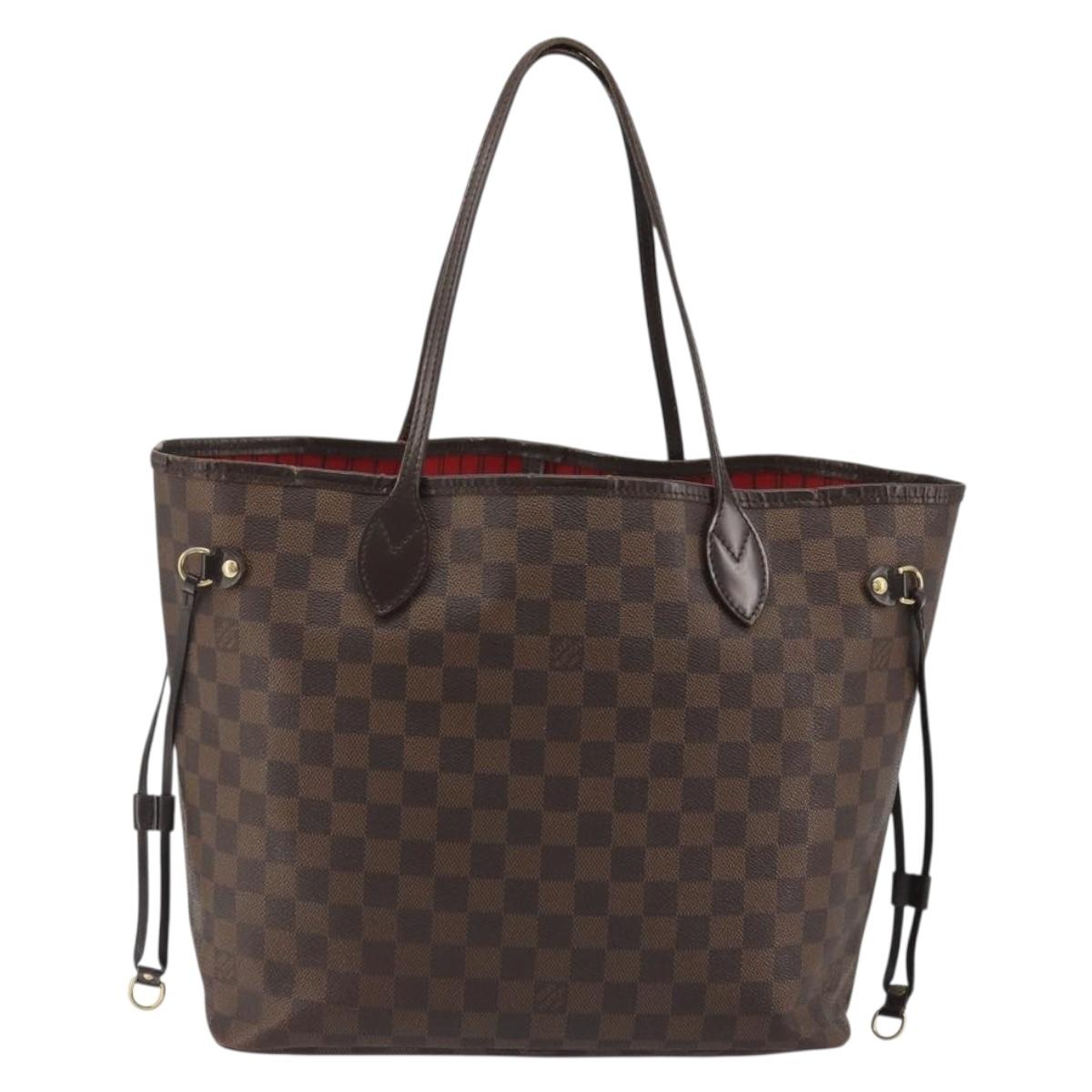 LOUIS VUITTON Damier Ebene Neverfull MM Tote Bag N51105 LV Auth am12029