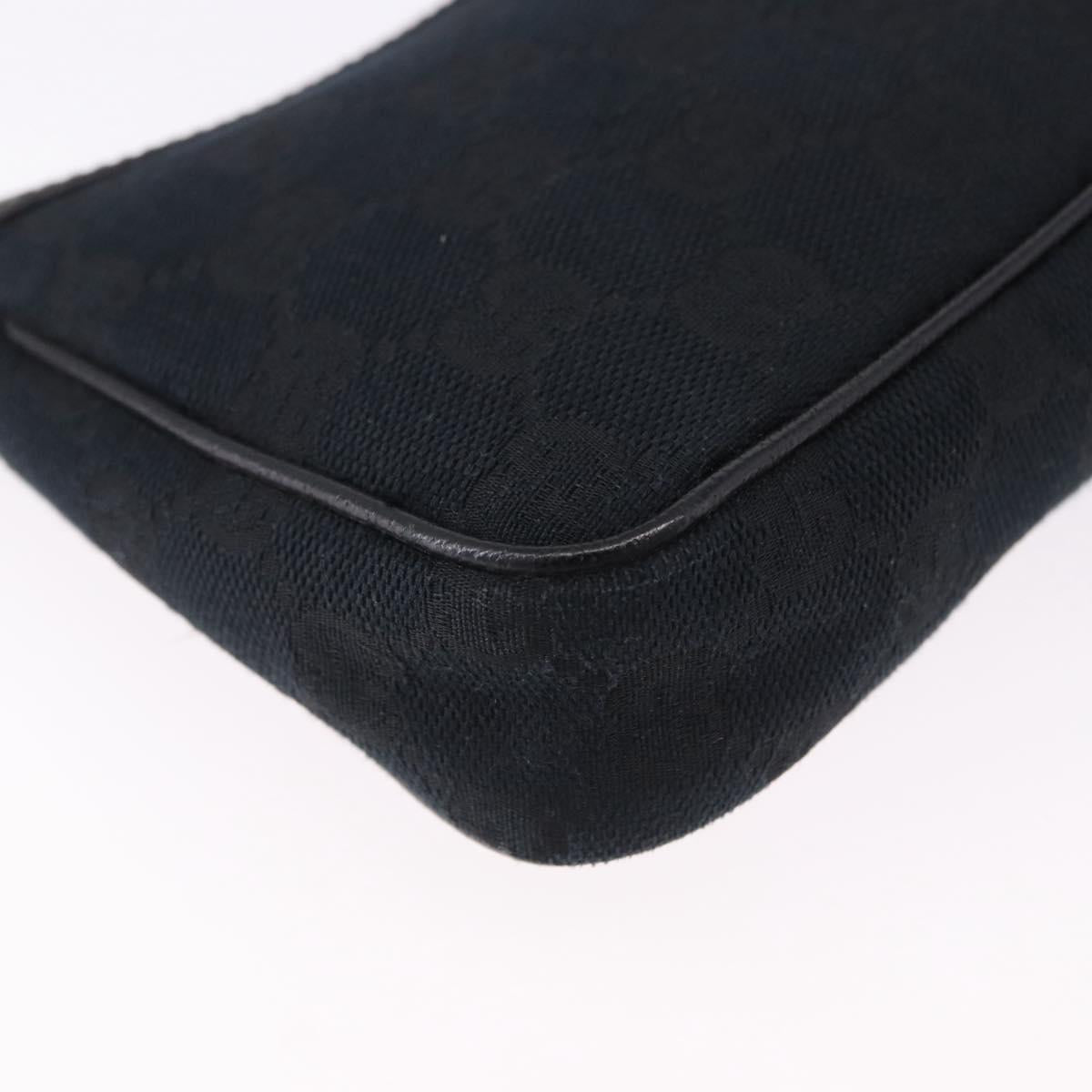GUCCI GG Canvas Accessory Pouch Black 154432 Auth am12031V