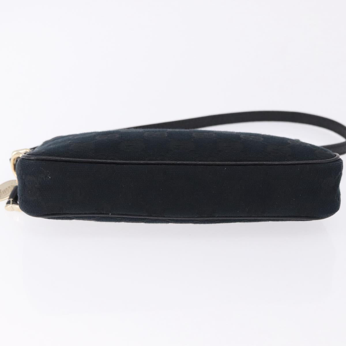 GUCCI GG Canvas Accessory Pouch Black 154432 Auth am12031V