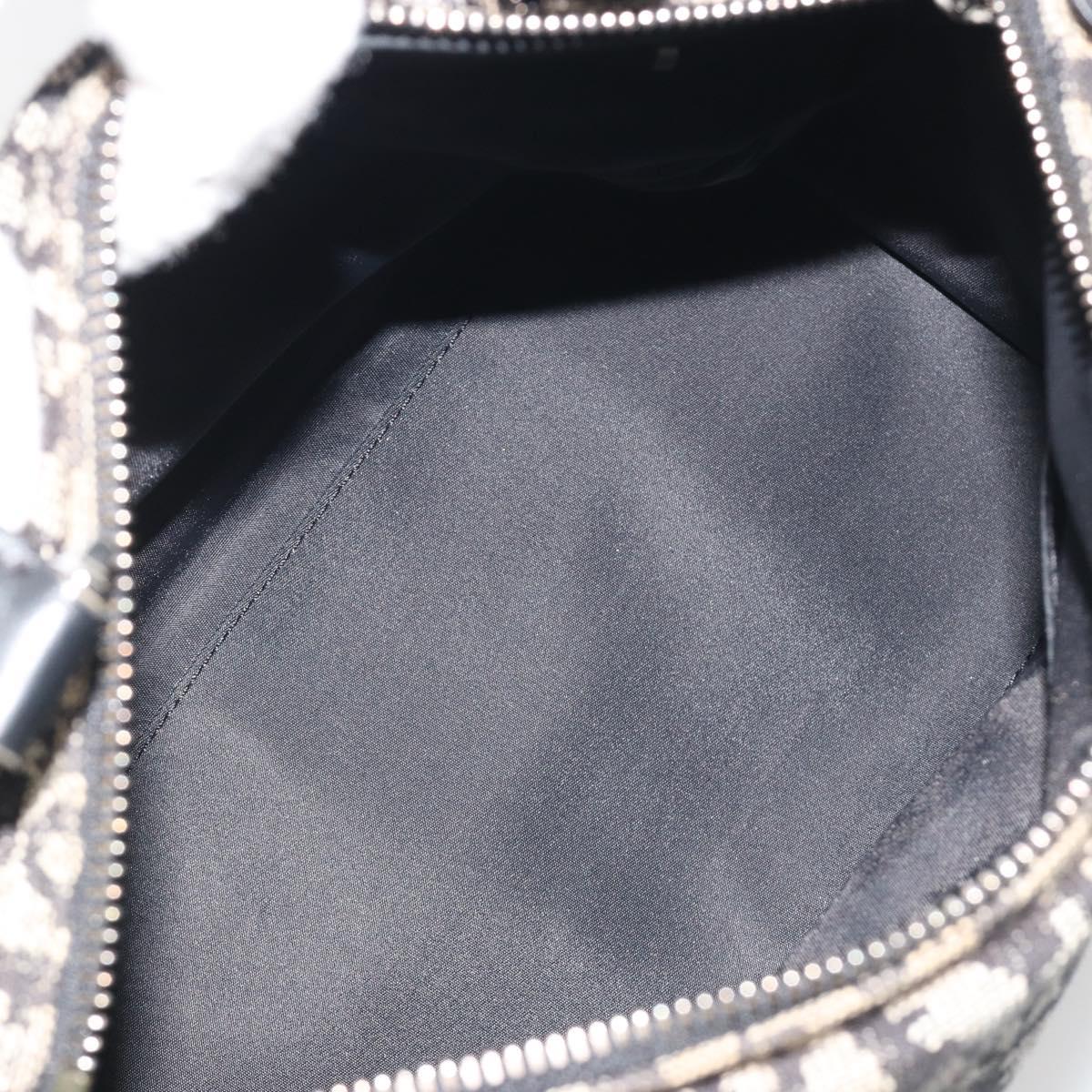 Christian Dior Trotter Canvas Hand Bag Navy Silver Auth am12033A