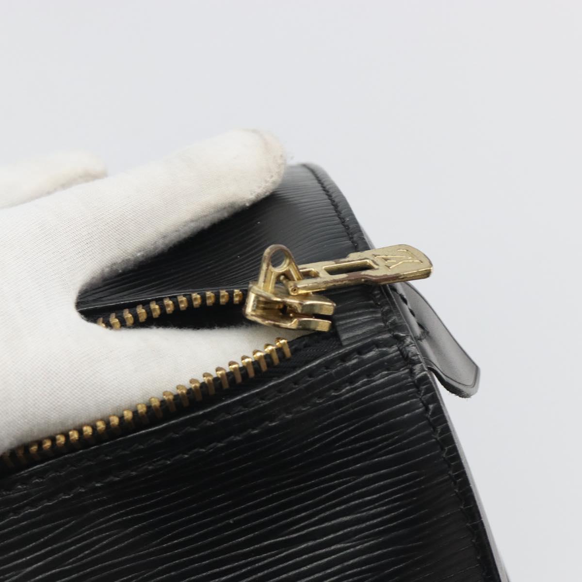 LOUIS VUITTON Epi Keepall 45 Boston Bag Black M42972 LV Auth am12043