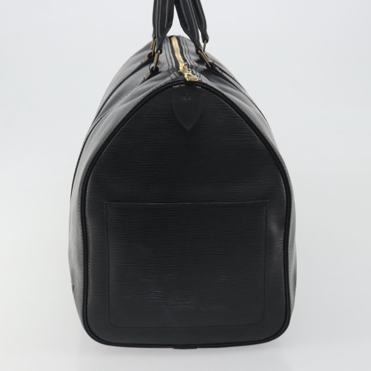 LOUIS VUITTON Epi Keepall 45 Boston Bag Black M42972 LV Auth am12043