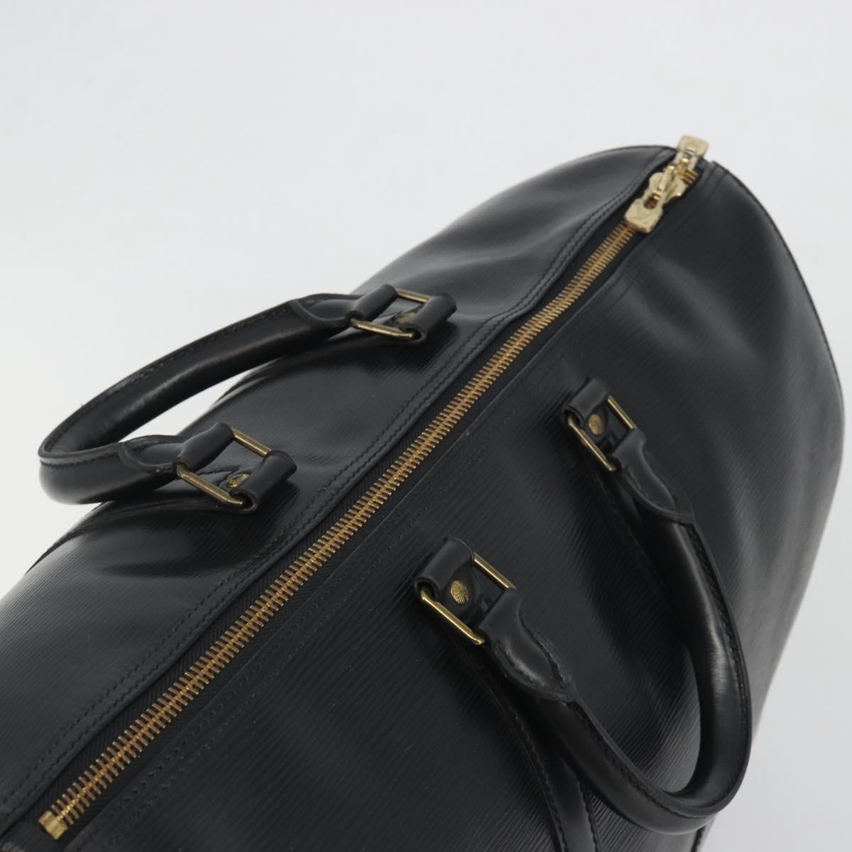 LOUIS VUITTON Epi Keepall 45 Boston Bag Black M42972 LV Auth am12043