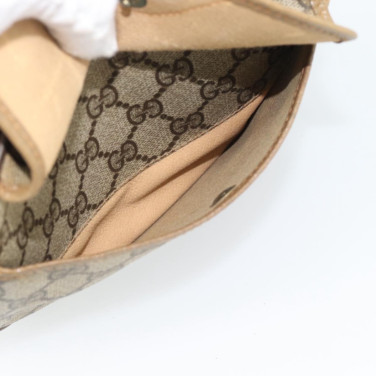 GUCCI GG Supreme Shoulder Bag PVC Beige Gold 56 02 600 Auth am12045