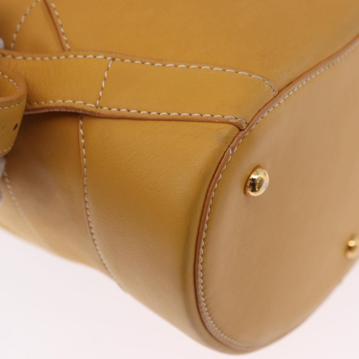 LOEWE Anton Backpack Leather Yellow Gold Auth am12060A