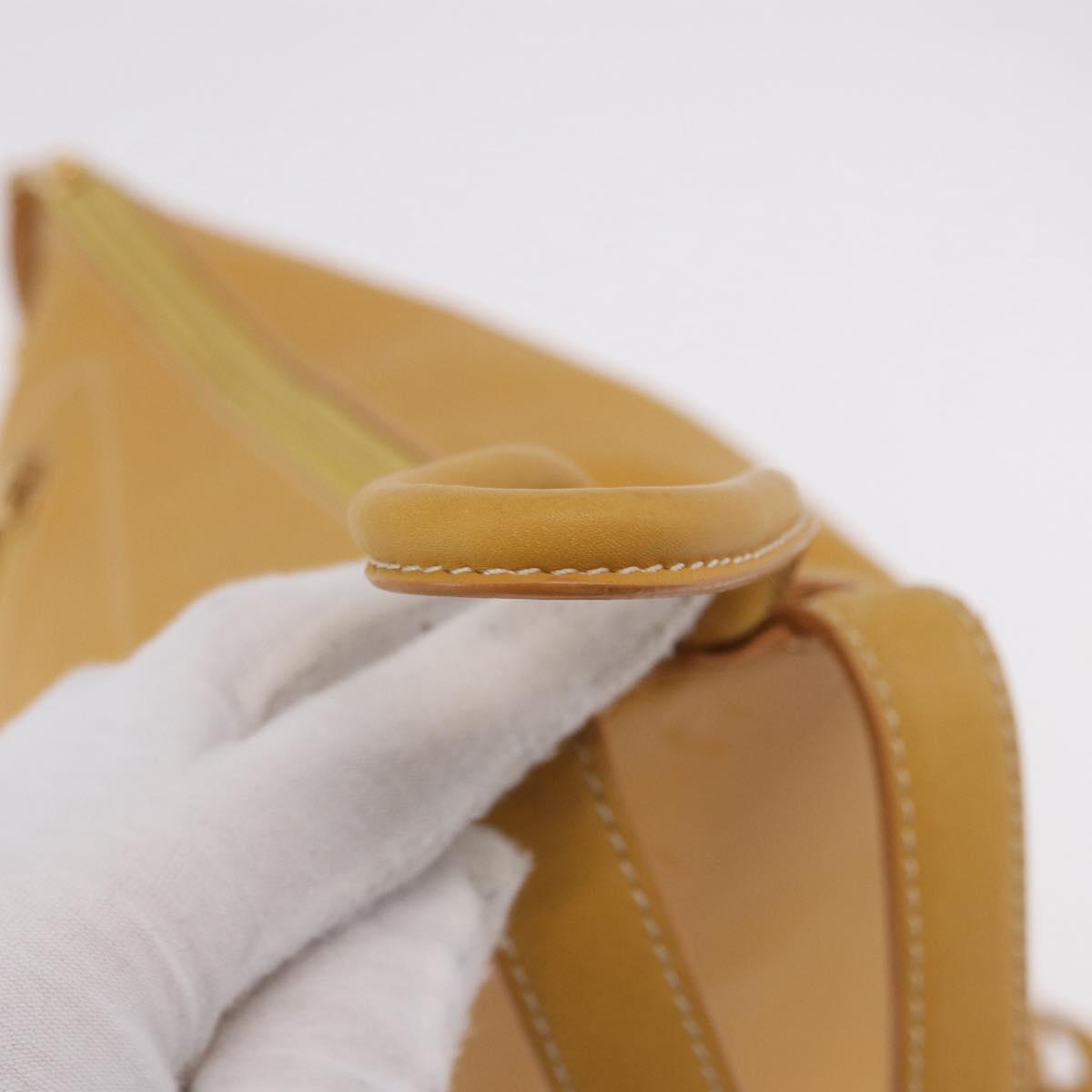 LOEWE Anton Backpack Leather Yellow Gold Auth am12060A