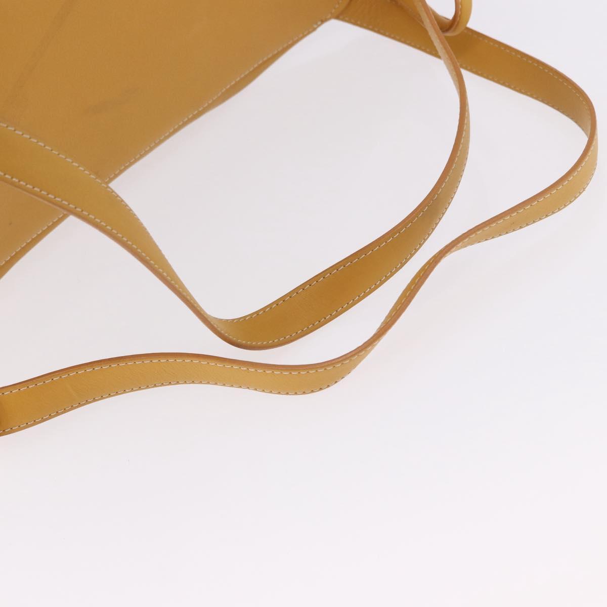 LOEWE Anton Backpack Leather Yellow Gold Auth am12060A