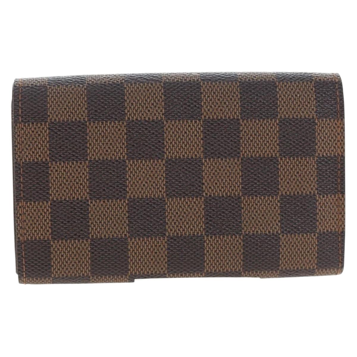 LOUIS VUITTON Damier Ebene Porte Monnaie Billets Tresor N61730 LV Auth am12062V