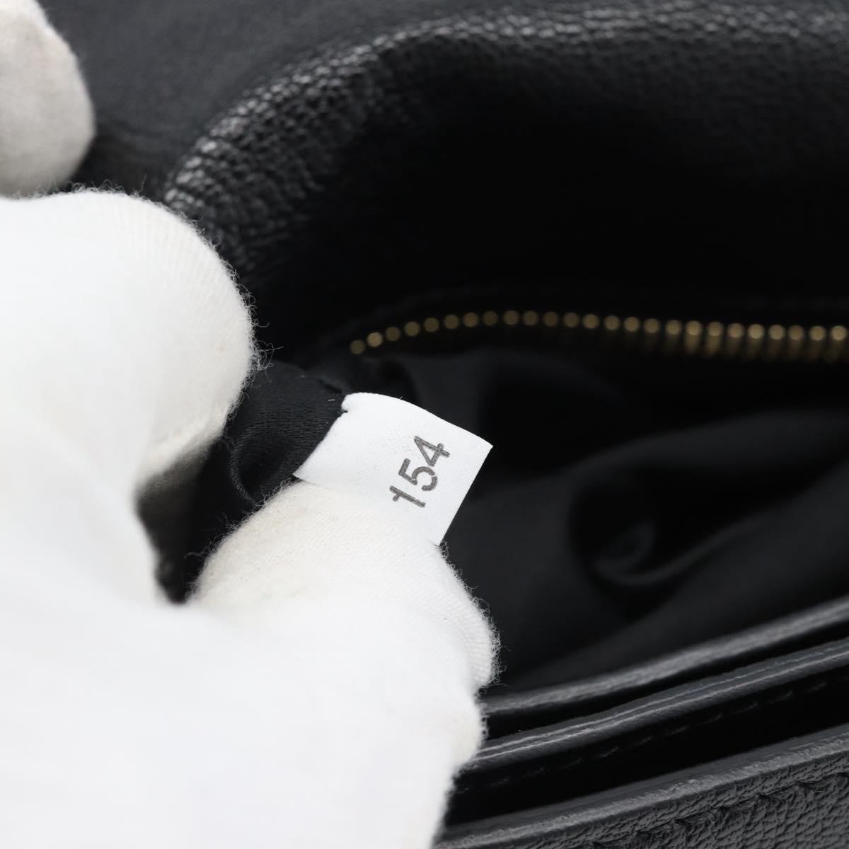 Miu Miu Ready lock Hand Bag Leather 2way Black Gold Auth am12067V