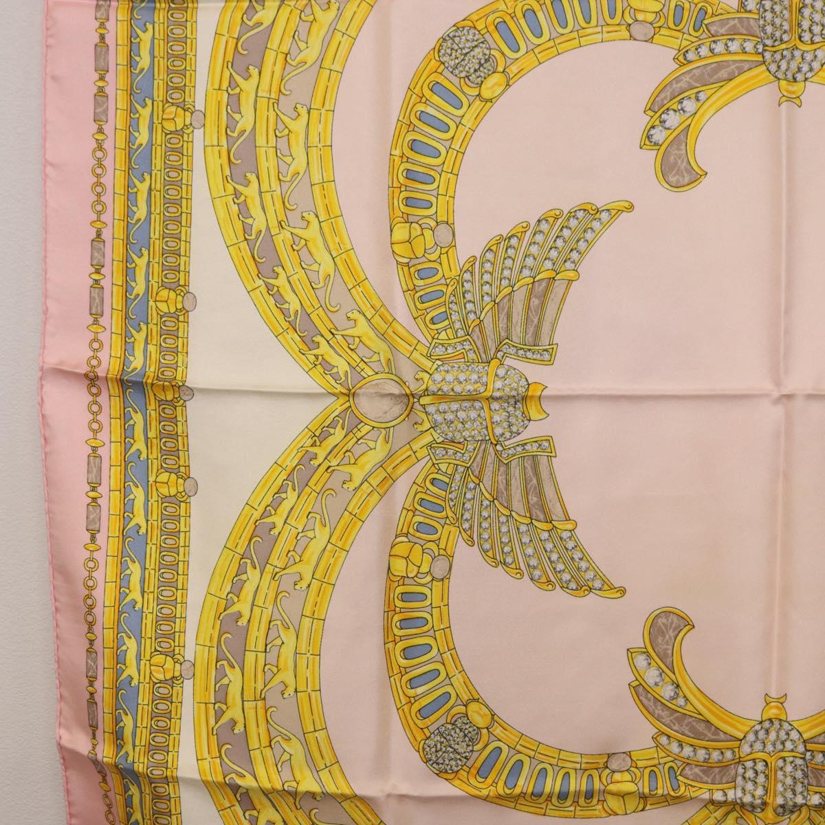 CARTIER Scarf Silk Pink Auth am12074