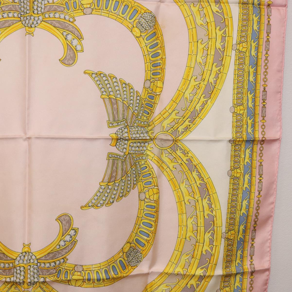 CARTIER Scarf Silk Pink Auth am12074