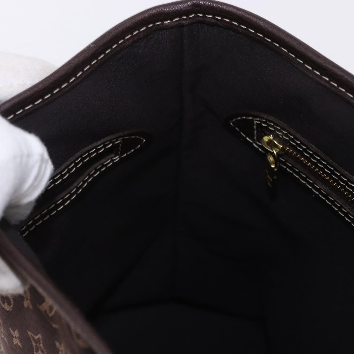 LOUIS VUITTON Monogram Mini Lin Bucket PM Bag Brown M95226 LV Auth am12082V