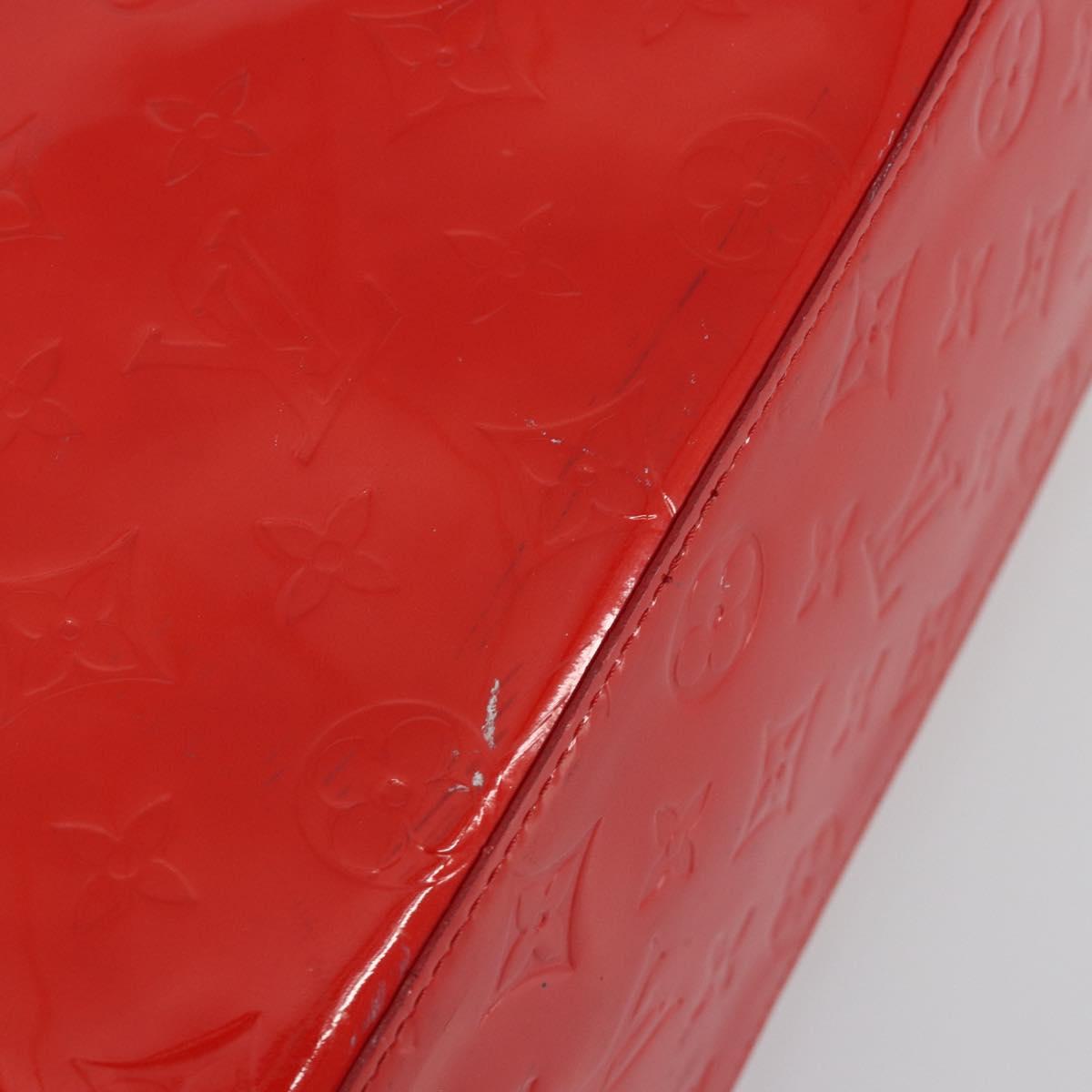 LOUIS VUITTON Monogram Vernis Reade MM Hand Bag Red Rouge M91086 Auth am12088V