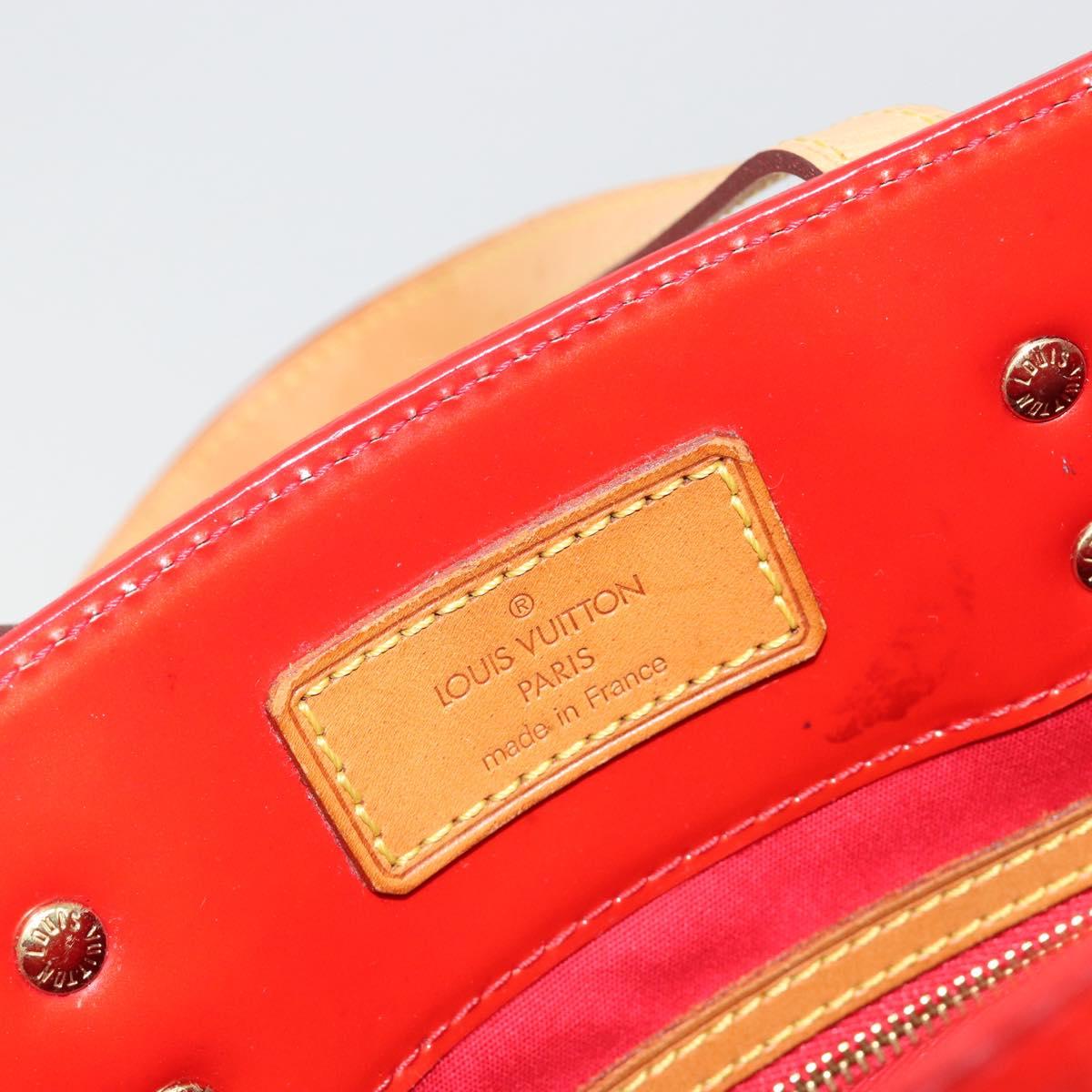 LOUIS VUITTON Monogram Vernis Reade MM Hand Bag Red Rouge M91086 Auth am12088V