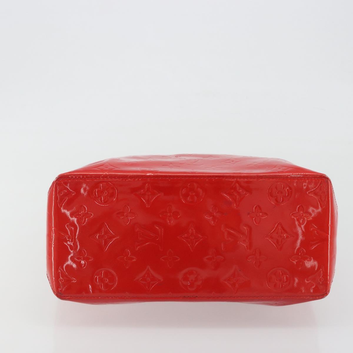 LOUIS VUITTON Monogram Vernis Reade MM Hand Bag Red Rouge M91086 Auth am12088V