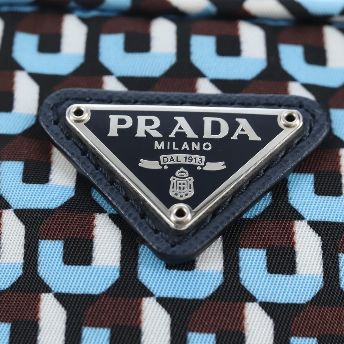 PRADA Mini Shoulder Bag Nylon Blue Silver 1N1860 Auth am12089V
