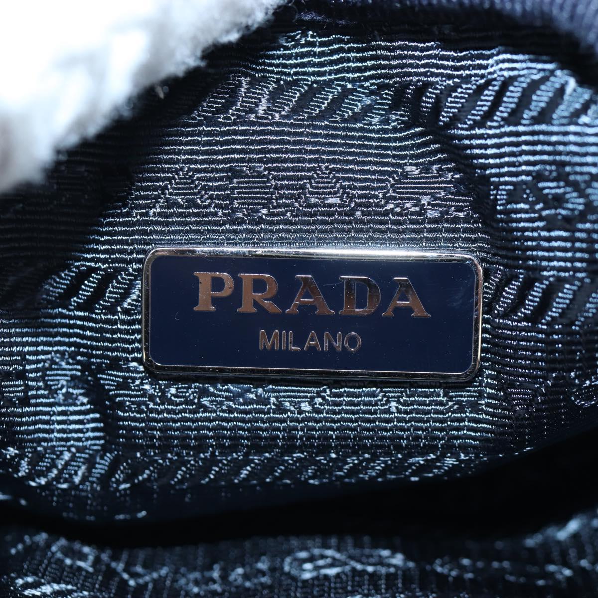PRADA Mini Shoulder Bag Nylon Blue Silver 1N1860 Auth am12089V