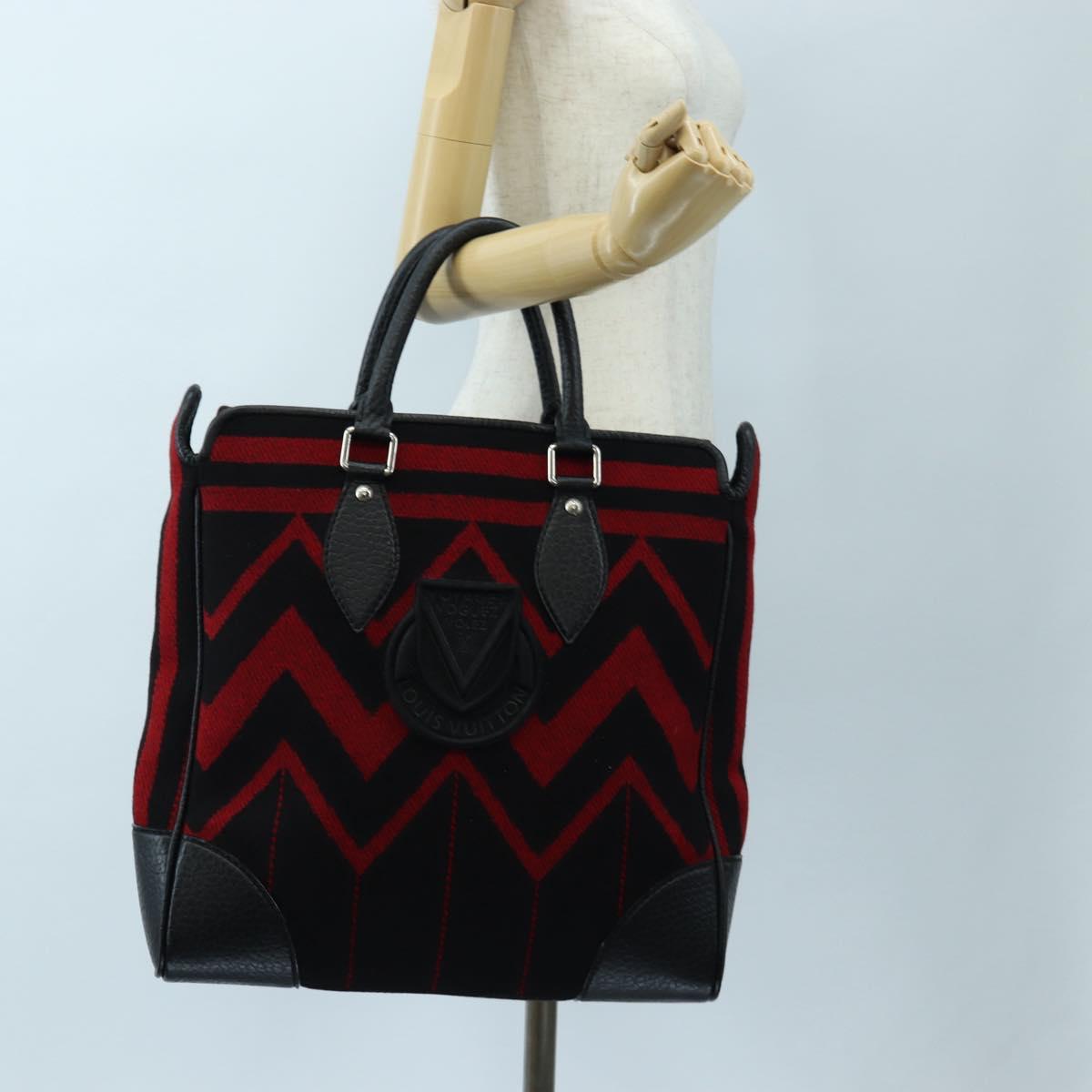 LOUIS VUITTON Covervale Hand Bag Wool Red M95241 LV Auth am12090SAV