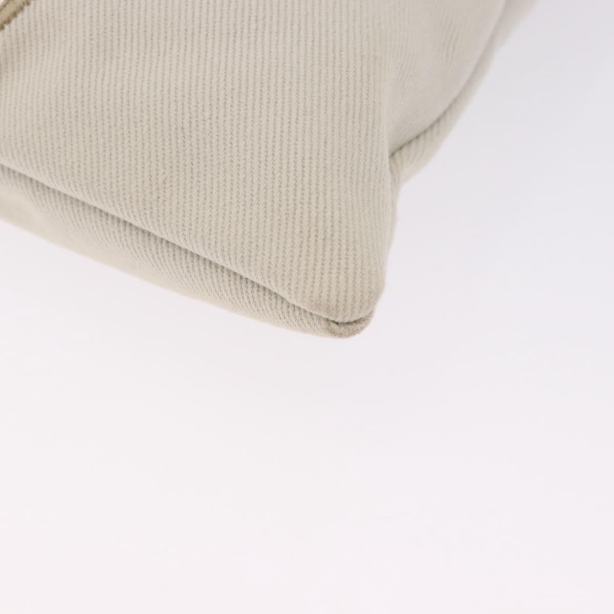 SAINT LAURENT Kahala Tote Bag Canvas Ivory Gold 123435 Auth am12092V