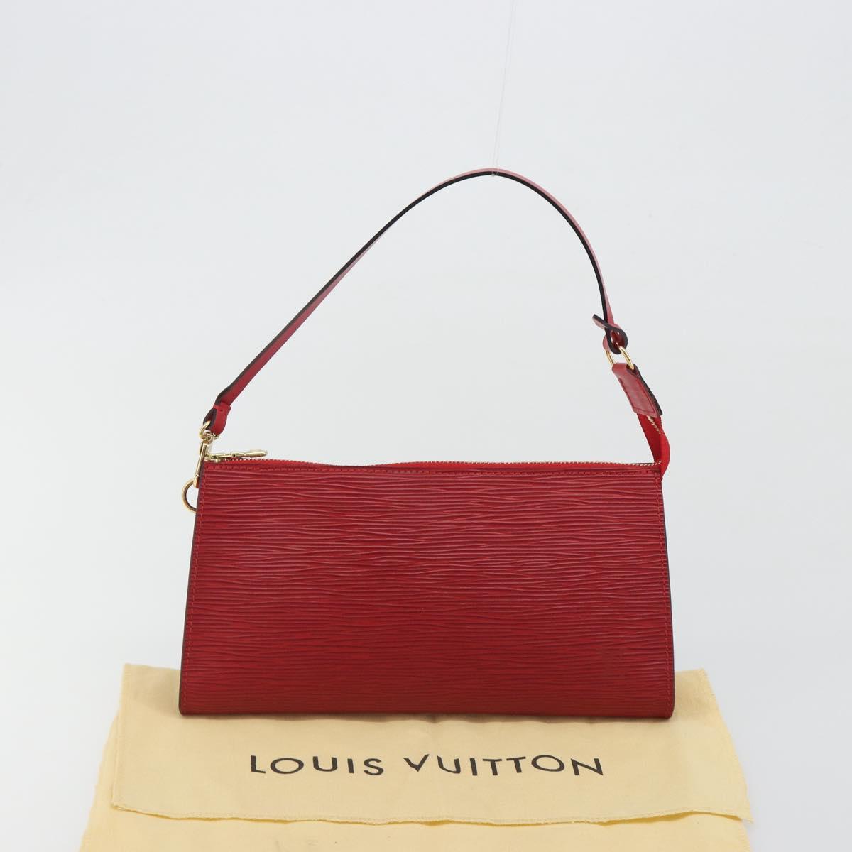 LOUIS VUITTON Epi Pochette Accessoires Pouch Red M52947 LV Auth am12093V