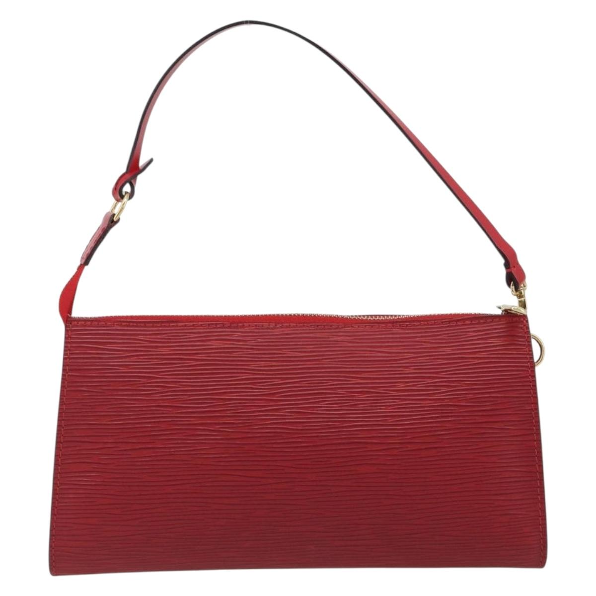 LOUIS VUITTON Epi Pochette Accessoires Pouch Red M52947 LV Auth am12093V