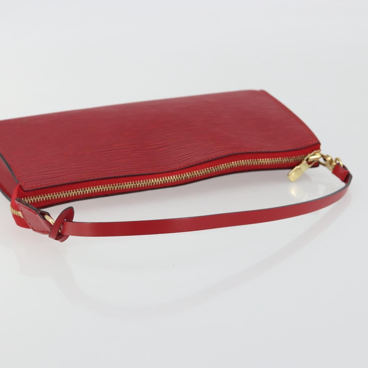 LOUIS VUITTON Epi Pochette Accessoires Pouch Red M52947 LV Auth am12093V