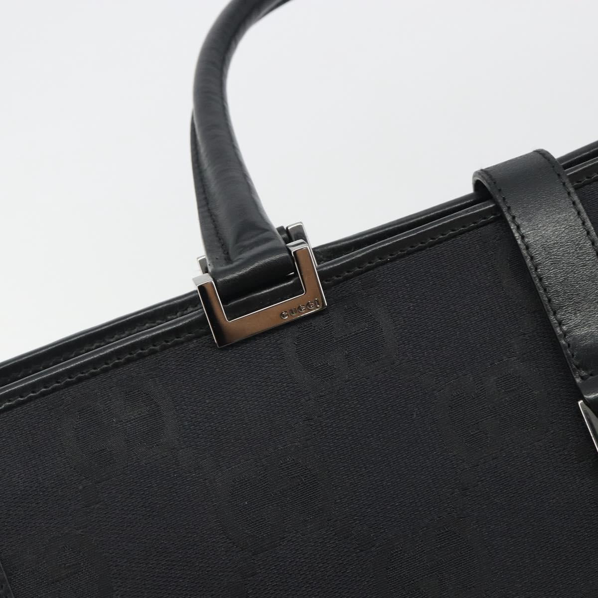 GUCCI GG Canvas Tote Bag Black Silver 002 1064 3444 Auth am12094V