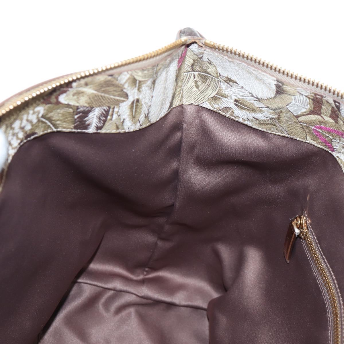 Salvatore Ferragamo Quill Hand Bag Leather 2way Multicolor Gold Auth am12096V