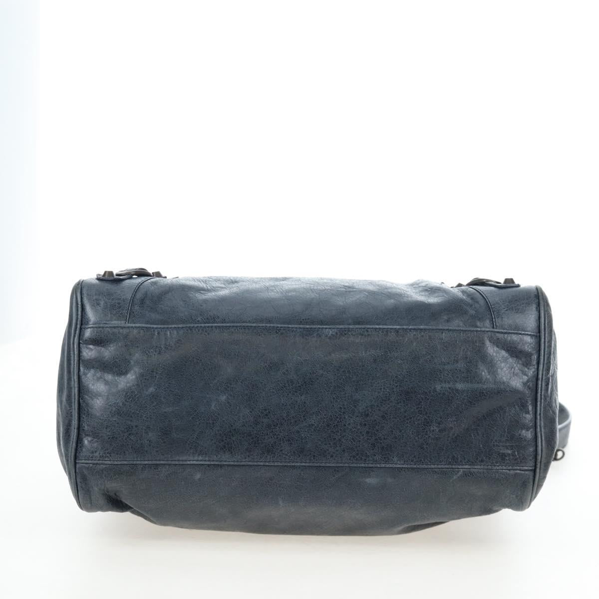 BALENCIAGA The Vero Hand Bag Leather 2way Navy 235216 Auth am12108SAM