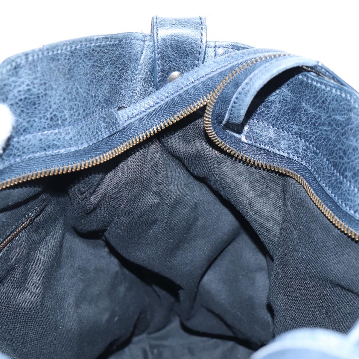 BALENCIAGA The Vero Hand Bag Leather 2way Navy 235216 Auth am12108SAM