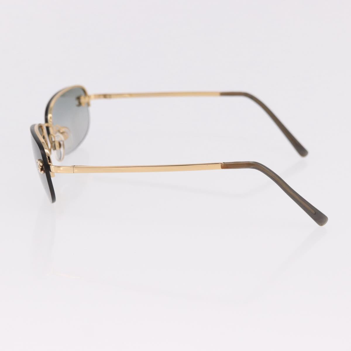 CHANEL Rimless CC Sunglasses metal Gray CC Auth am12112M