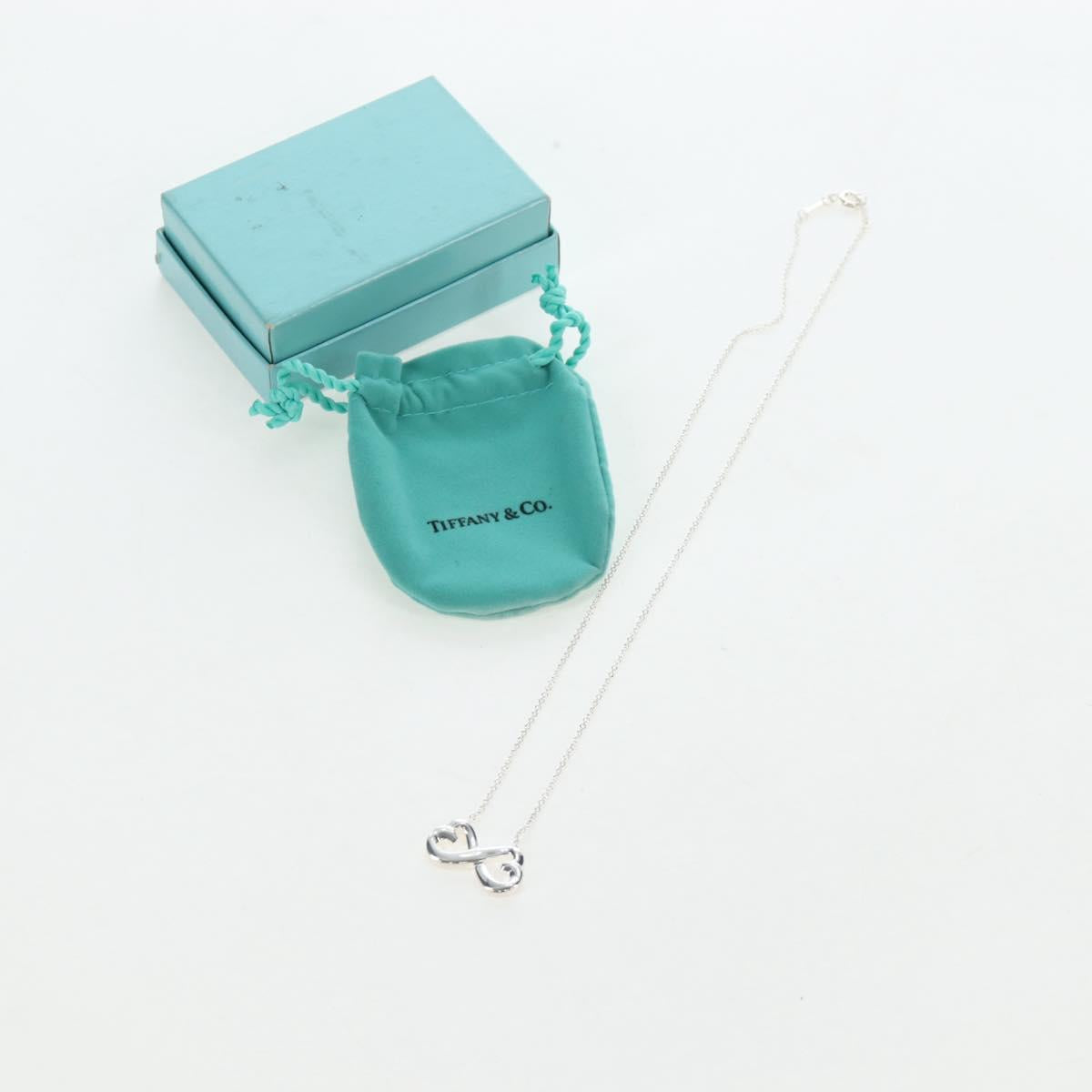 TIFFANY&Co. Double Rubbing Heart Necklace Ag925 Silver Auth am12119M