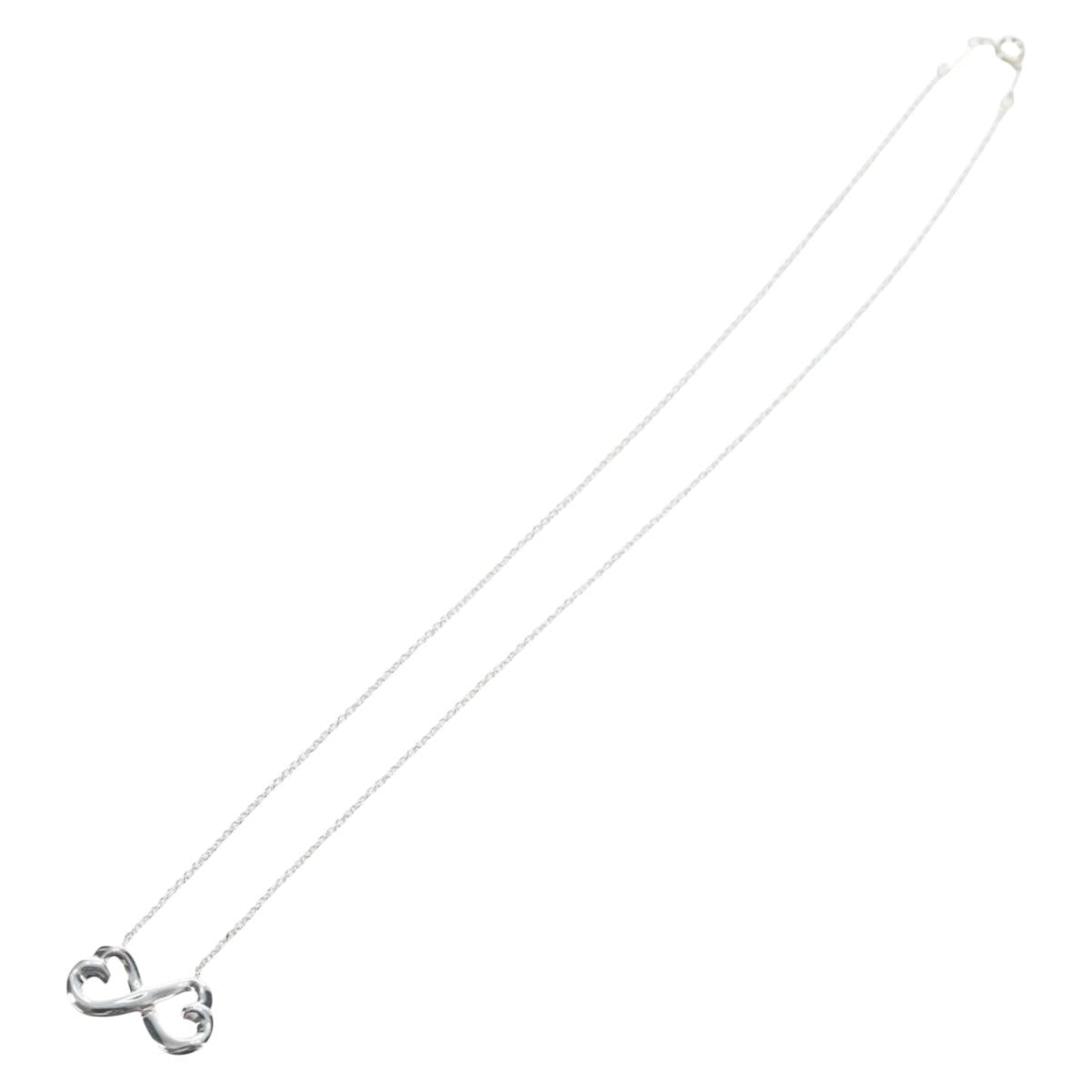 TIFFANY&Co. Double Rubbing Heart Necklace Ag925 Silver Auth am12119M
