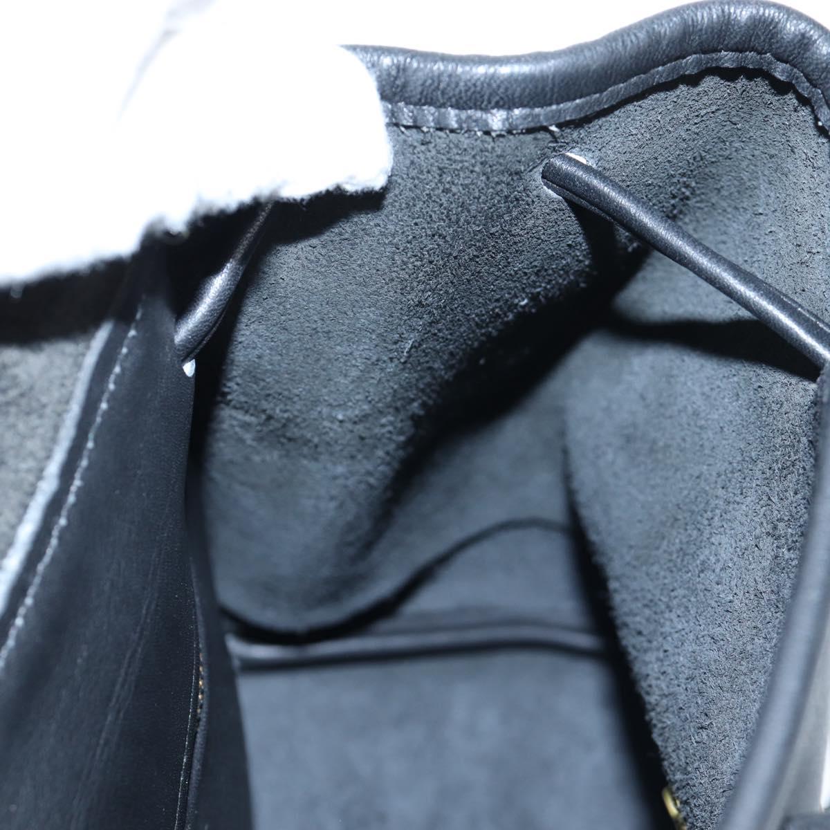 Coach Backpack Leather Black Gold Auth am12121A