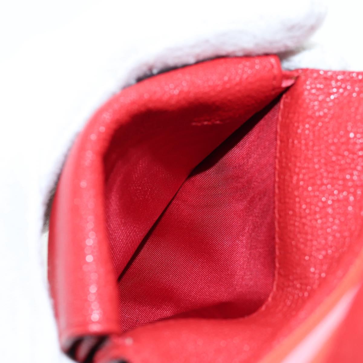 Miu Miu Wallet Leather Red Gold Auth am12122V